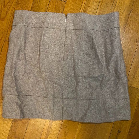 J Crew BEIGE mini pencil skirt pockets Size 2 small/xs winter WOOL warm - Picture 3 of 3